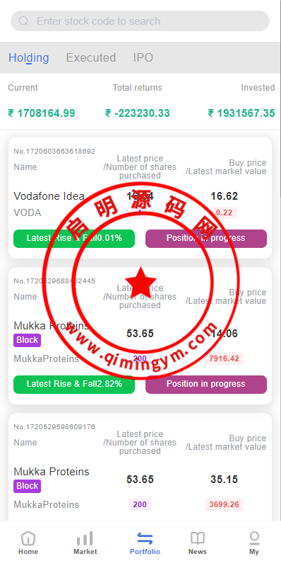 印度股票系统/海外多语言股票/杠杆交易/新股申购/大宗交易