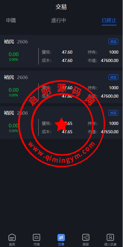 新版台湾股票系统/股票配资源码/申购折扣交易系统